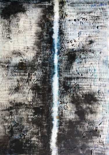 Картина под названием "deuil gris" - Eliette Sagot, Подлинное произведение искусства, Масло
