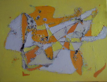 Peinture intitulée "été jaune" par Eliette Sagot, Œuvre d'art originale, Huile