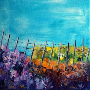 beaute-de-la-bruyere-hst-40x40.jpg Peinture intitulée "beaute-de-la-bruyer…" par Eliette Gaurin, Œuvre d'art originale, Huile