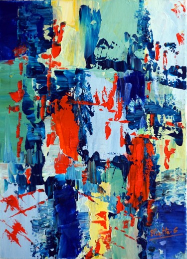 tendance Peinture intitulée "tendance" par Eliette Gaurin, Œuvre d'art originale, Acrylique