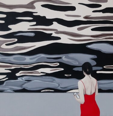 Картина под названием "Reflection" - Elif Yaman, Подлинное произведение искусства, Акрил Установлен на Деревянная рама для н…