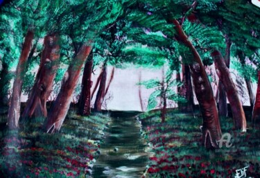 Malerei mit dem Titel "The Forest" von Elif Art, Original-Kunstwerk