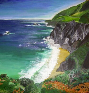 Painting titled "Ireland" by Elif Art, Original Artwork