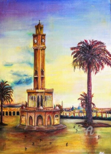 Картина под названием "Izmir" - Elif Art, Подлинное произведение искусства