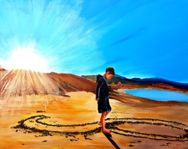 Malerei mit dem Titel "Playa Drawings of t…" von Eli Gross, Original-Kunstwerk, Acryl