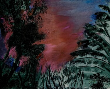 Pintura titulada "Pink blends into th…" por Eli Gross, Obra de arte original, Acrílico
