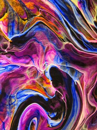 Peinture intitulée "Violet Liquid" par Elijah Odinet, Œuvre d'art originale, Acrylique