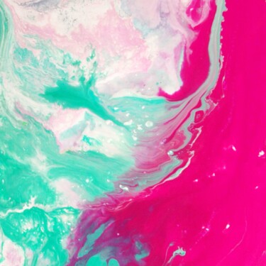 Malerei mit dem Titel "Pink Sea" von Elijah Odinet, Original-Kunstwerk, Acryl