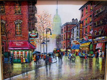 Картина под названием "Greenwich Village -…" - Elika Dessapt, Подлинное произведение искусства, Акрил