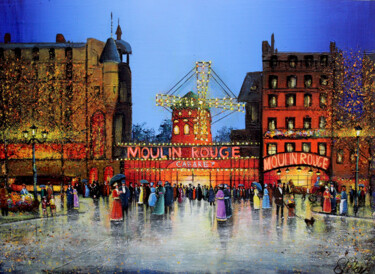 Pintura titulada "Moulin rouge - Paris" por Elika Dessapt, Obra de arte original, Acrílico