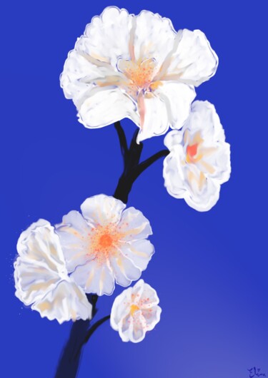 Arts numériques intitulée "Floraison" par Elina, Œuvre d'art originale, Peinture numérique