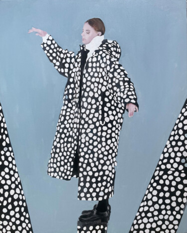 Картина под названием "polka dot manifesta…" - Elina Evstig, Подлинное произведение искусства, Масло