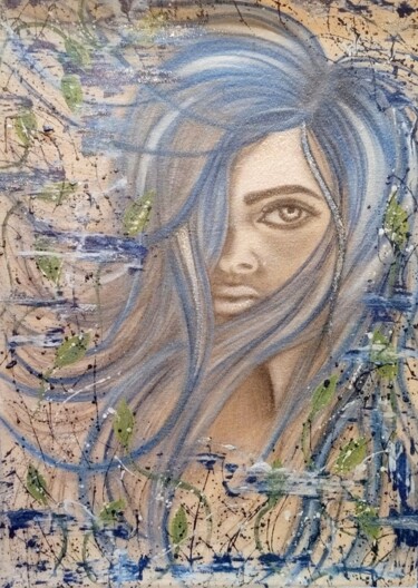 Картина под названием "Краски зимы" - Элина Ромакаева, Подлинное произведение искусства, Карандаш