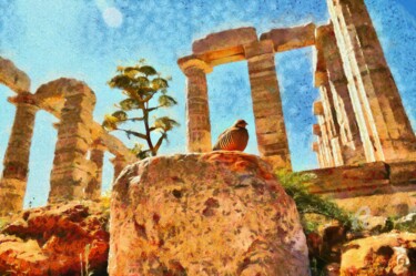 Digitale Kunst mit dem Titel "Greece#4" von Elina Geyer, Original-Kunstwerk, Digitale Malerei