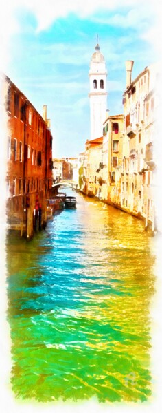 Digital Arts titled "Venice 2" by Elina Geyer, Original Artwork, Digital Painting