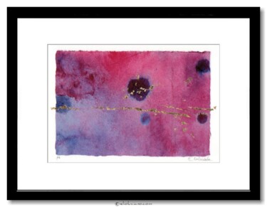 Painting titled "Universo 1" by Elio Luciano, Original Artwork, Watercolor