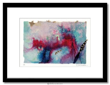 Painting titled "Universo 2" by Elio Luciano, Original Artwork, Watercolor