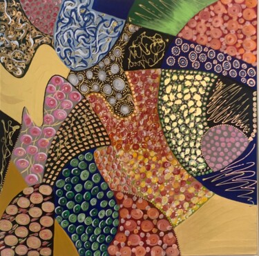 Картина под названием "Pattern" - Elionore Bayram, Подлинное произведение искусства, Акрил