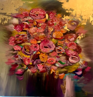 Картина под названием "Bouquet" - Elionore Bayram, Подлинное произведение искусства, Акрил