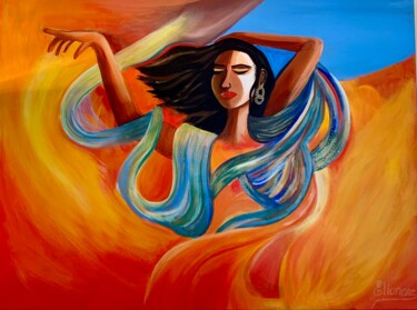 Pintura titulada "Gypsy dannce" por Elionore Bayram, Obra de arte original, Acrílico