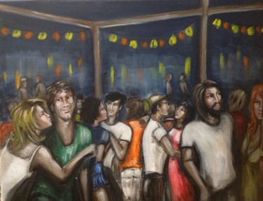 Painting titled "Fête" by Elisabeth Robert, Original Artwork