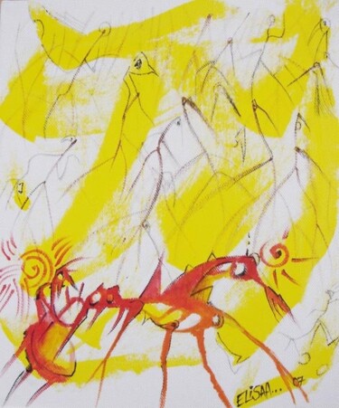 Peinture intitulée "Mangrove-Soleil-Vie…" par Elisa Albert, Œuvre d'art originale