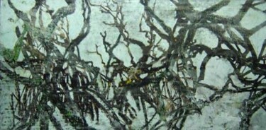 Peinture intitulée "Mangrove blanche" par Elisa Albert, Œuvre d'art originale, Huile
