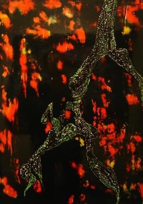 Peinture intitulée "Abstract mangrove" par Elisa Albert, Œuvre d'art originale, Huile