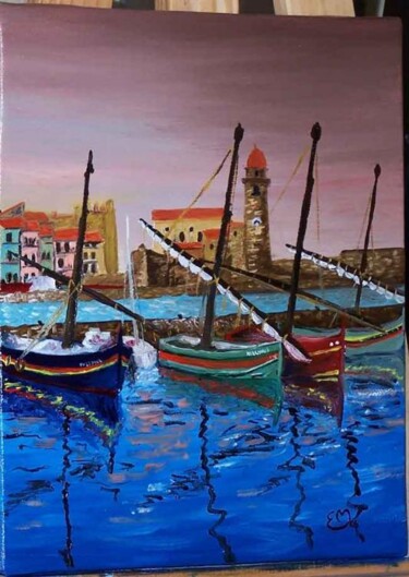 Painting titled "Collioure" by Élisa Brun, Original Artwork