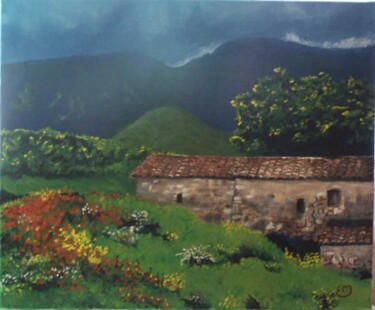Peinture intitulée "Mas de Provence" par Élisa Brun, Œuvre d'art originale