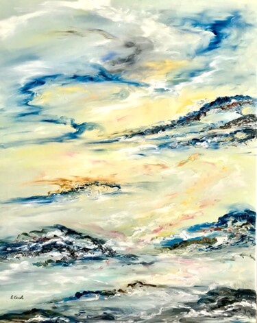 Peinture intitulée "Blushed Hues of Day…" par Elisa Cook, Œuvre d'art originale, Huile