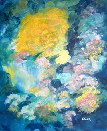 Pintura titulada "Shimmering Flowers" por Elisa Cook, Obra de arte original, Acrílico