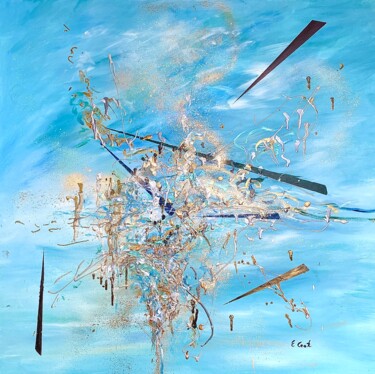 Pittura intitolato "Pearlescent Mist" da Elisa Cook, Opera d'arte originale, Acrilico