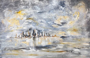 Painting titled "Underneath Raining…" by Elisa Cook, Original Artwork, Acrylic