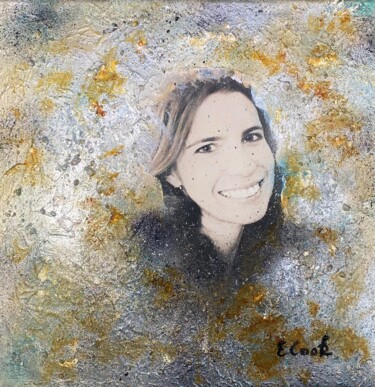 "Taryn, portrait" başlıklı Kolaj Elisa Cook tarafından, Orijinal sanat, Akrilik