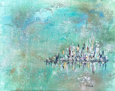 Pittura intitolato "Beryl Skies" da Elisa Cook, Opera d'arte originale, Acrilico