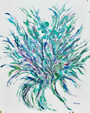 Painting titled "Meadow Flowers" by Elisa Cook, Original Artwork, Acrylic