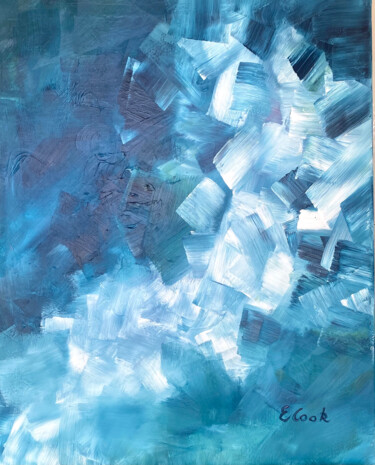 Painting titled "Ice Cubes" by Elisa Cook, Original Artwork, Acrylic