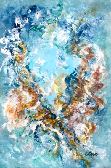 Картина под названием "Sky Ribbons" - Elisa Cook, Подлинное произведение искусства, Акрил
