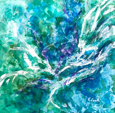 Painting titled "Lavender" by Elisa Cook, Original Artwork, Acrylic