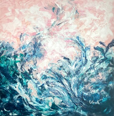 Painting titled "Blush Touch" by Elisa Cook, Original Artwork, Acrylic