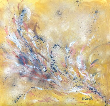 Schilderij getiteld "Merry Bonfire" door Elisa Cook, Origineel Kunstwerk, Acryl