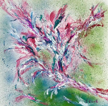 Peinture intitulée "Grasses in the Wind" par Elisa Cook, Œuvre d'art originale, Acrylique