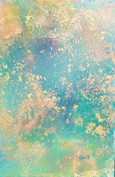 Painting titled "Rose Gold Dust in t…" by Elisa Cook, Original Artwork, Acrylic