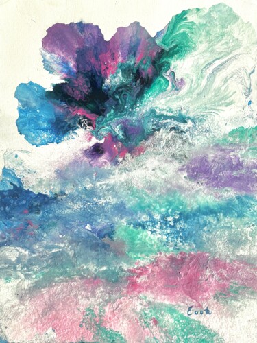 Malerei mit dem Titel "Swirling Pastels" von Elisa Cook, Original-Kunstwerk, Acryl