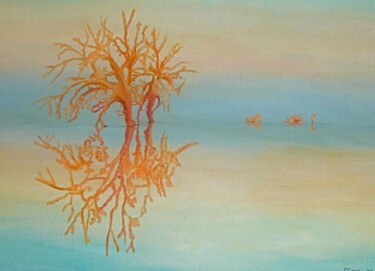 Painting titled "L'arbre de feu" by Elisa Cook, Original Artwork, Other