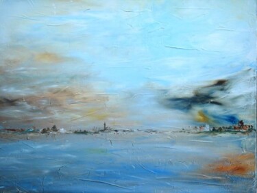 Schilderij getiteld "Lueur dans nuages c…" door Elisa Cook, Origineel Kunstwerk, Anders