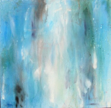 Painting titled "Pluie de lumière" by Elisa Cook, Original Artwork, Oil