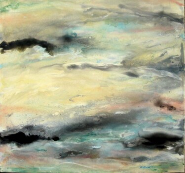 Painting titled "Nuances d'aurore" by Elisa Cook, Original Artwork, Oil