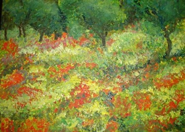 Painting titled "Jolis coquelicots" by Elisa Cook, Original Artwork, Other
